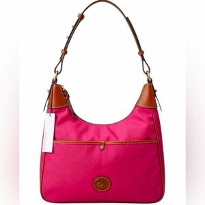 Dooney & Bourke Wayfarer Rebecca Hot Pink Hobo Nylon Bag Shoulder Purse NWT